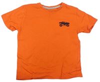 Tmavooranžové tričko s monster truckem JEFF&CO