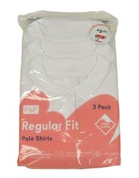 3x - Bílé polo tričko F&F