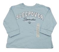 Nové - světlemodré pyžamové triko s nápisy St. Bernard