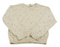 Světlebéžový svetr se zlatými hvězdičkami H&M