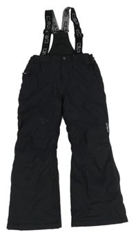 Černé šusťákové funkční zimní oteplovačky s kšandami CMP