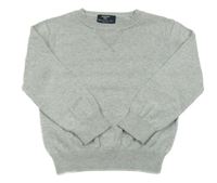 Šedý melírovaný svetr MANGO