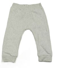 Světlešedé melírované teplé turecké tepláky s mašličkou George