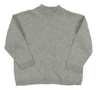 Šedý melírovaný svetrový rolák ZARA