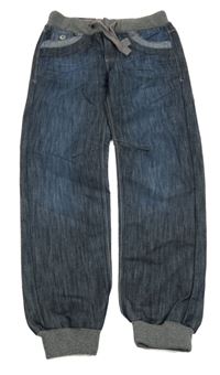 Nové - tmavomodré cuff rifle s úpletovým pasem voodoo dolls