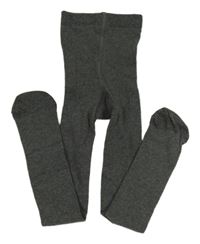 Tmavošedé melírované punčocháče