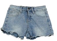 Světlemodré riflové kraťasy s kamínky FOREVER 21