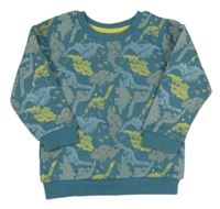 Modrošedá mikina s dinosaury PRIMARK