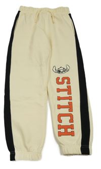 Smetanovo-černé teplé tepláky se Stitchem PEP&CO