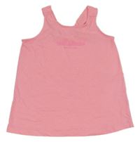 Neonově růžový melírovaný top s nápisy YIGGA