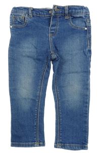 Modré skinny teplákové rifle ZARA