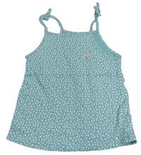 Světlezelený květovaný top s plameňáky M&S