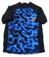 Černo-modré UV tričko se vzorem Matalan