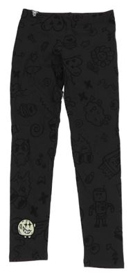 Antracitové legíny s obrázky M&S