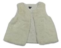 Smetanová kožešinová podšitá vesta Kiabi