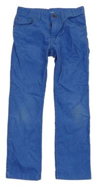 Modré manšestrové kalhoty H&M