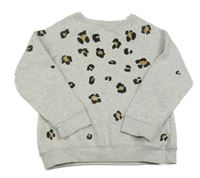 Světlešedá melírovaná mikina se vzorem Next