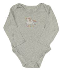 Světlešedé melírované body s jednorožcem Lily & Dan