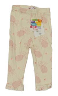 Nové - Smetanové legíny s ananasy