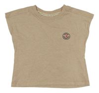 Hnědé pruhované tričko s nápisem George