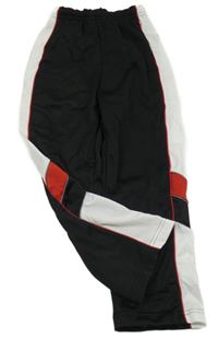 Černo-bílo-červené sportovní tepláky