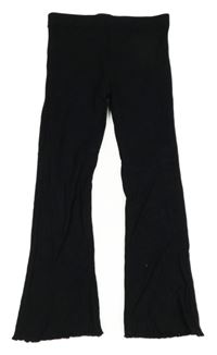 Černé žebrované flare legíny F&F