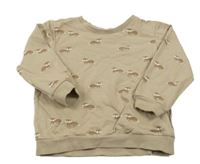 Hnědá mikina s liškami H&M