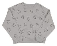 Lila mikina se srdíčky Primark