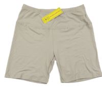 Nové - Světlešedé elastické kraťasy Shein