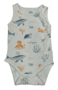 Bílé body s mořskými živočichy C&A
