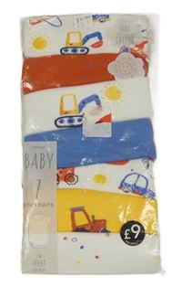 Nové - 7x body s dopravními prostředky - 4x bílé + červené + modré + hořčicové George