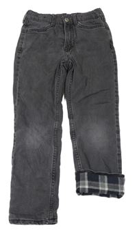 Tmavošedé podšité slim fit rifle H&M