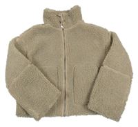 Hnědá huňatá podšitá bunda H&M