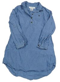 Modré košilové šaty riflového vzhledu H&M