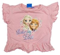 Světlerůžové crop tričko s Frozen zn. Disney