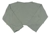 Khaki lehká crop mikina H&M
