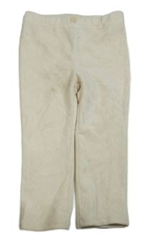 Smetanové žebrované tregíny H&M