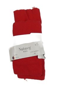 Nové - 2x červené punčocháče Nutmeg