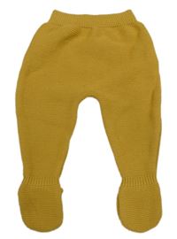 Hořčicové pletené polodpuky 