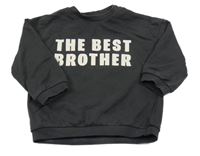 Tmavošedá mikina s nápisem H&M