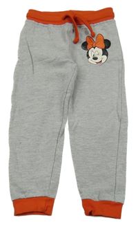 Šedo-červené tepláky s Minnie Disney