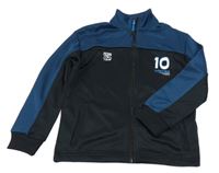 Petrolejovo-černá sportovní propínací mikina s číslem M&S