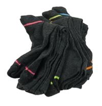 5x šedé ponožky s barevnými pruhy 