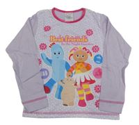 Lila pyžamové triko s obrázkem 