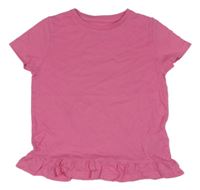 Růžové tričko s volánkem M&S