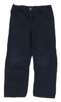 Tmavomodré plátěné kalhoty Pep&Co