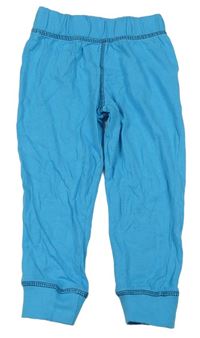 Azurové pyžamové kalhoty