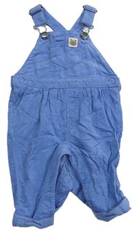 Modré manšestrové laclové kalhoty s nášivkou John Lewis