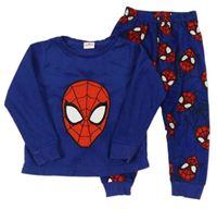 Tmavomodré fleecové pyžamo se Spidermanem Matalan