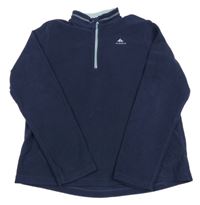 Tmavomodrá fleecová funkční mikina Quechua